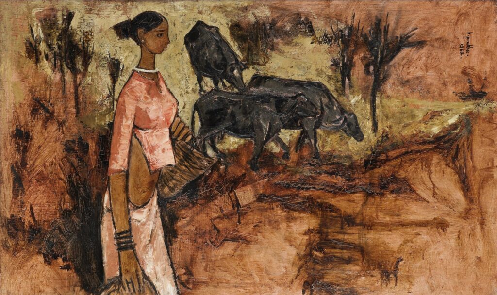Woman with Bulls