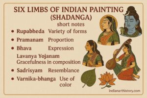 Six Limbs of Indian Painting (Shadanga) Short Notes
