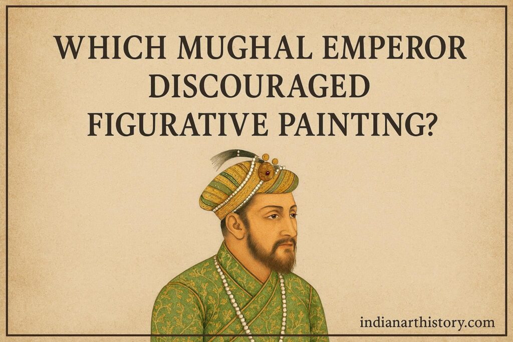 Which Mughal emperor discouraged figurative painting