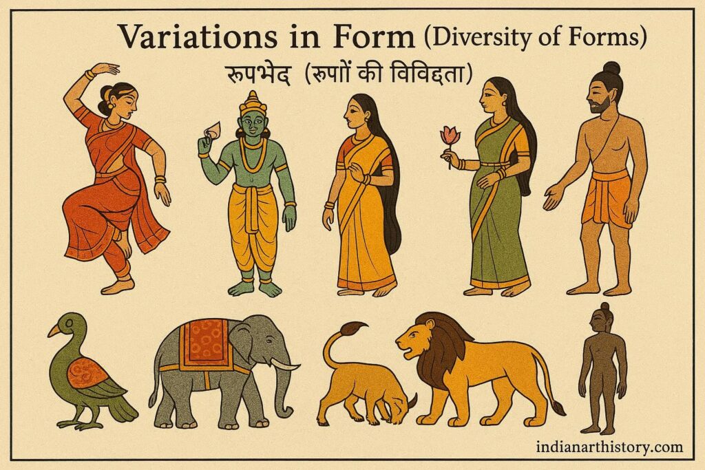 रूपभेद (रूपों की विविधता), Variations in form (diversity of forms)
