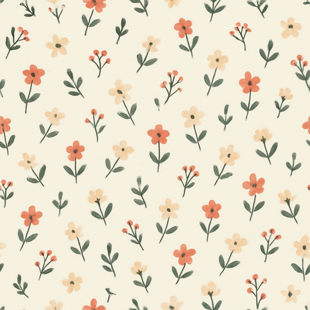 Vintage Indian art floral design