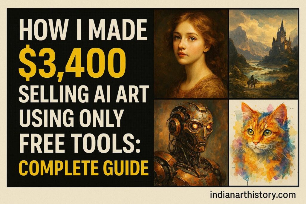 How I Made $3,400 Selling AI Art Using Only Free Tools: Complete Guide