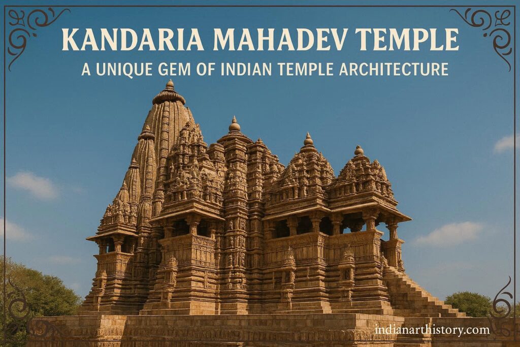 कंदरिया महादेव मंदिर खजुराहो का बाहरी दृश्य - 31 मीटर ऊंचा शिखर