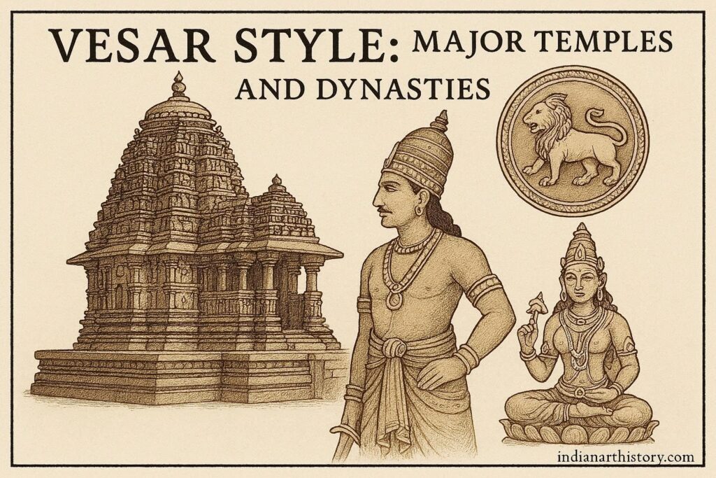 वेसर शैली: प्रमुख मंदिर एवं राजवंश 