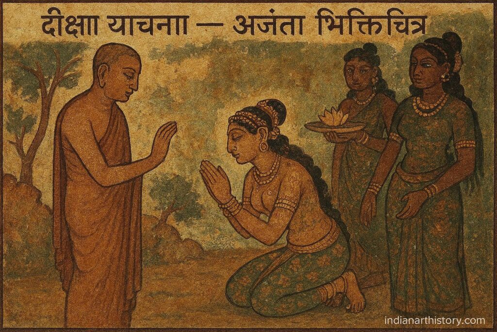 दीक्षा याचना — अजंता भित्ति चित्र  सम्पूर्ण जानकारी