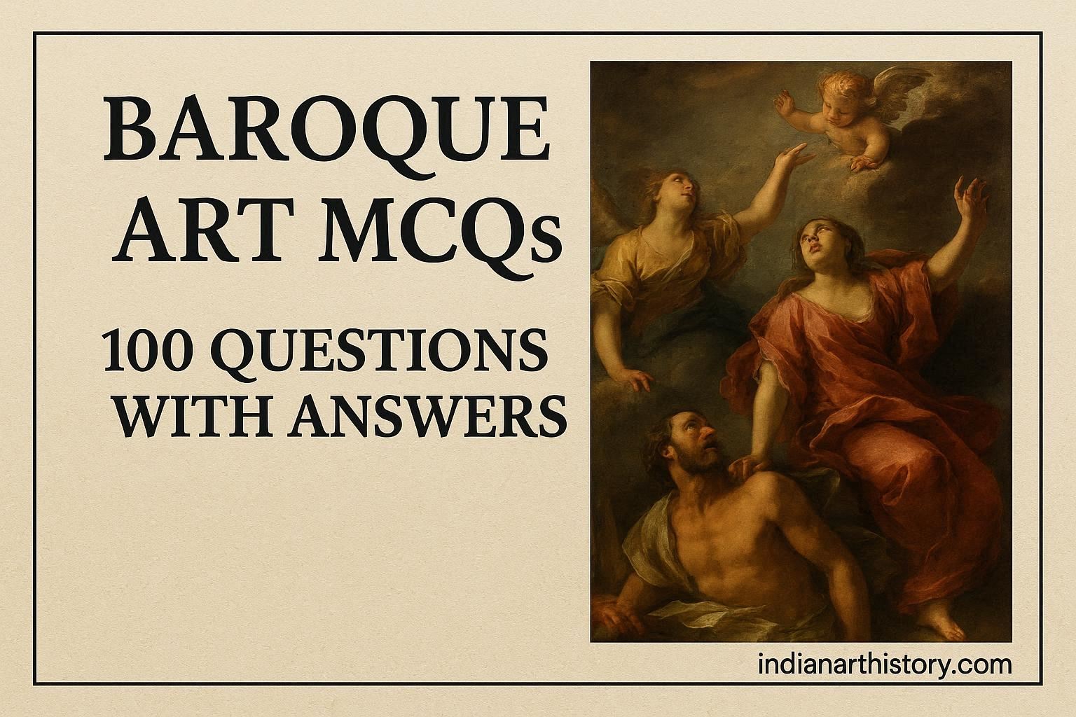 बरोक कला MCQ 100 प्रश्न उत्तर सहित