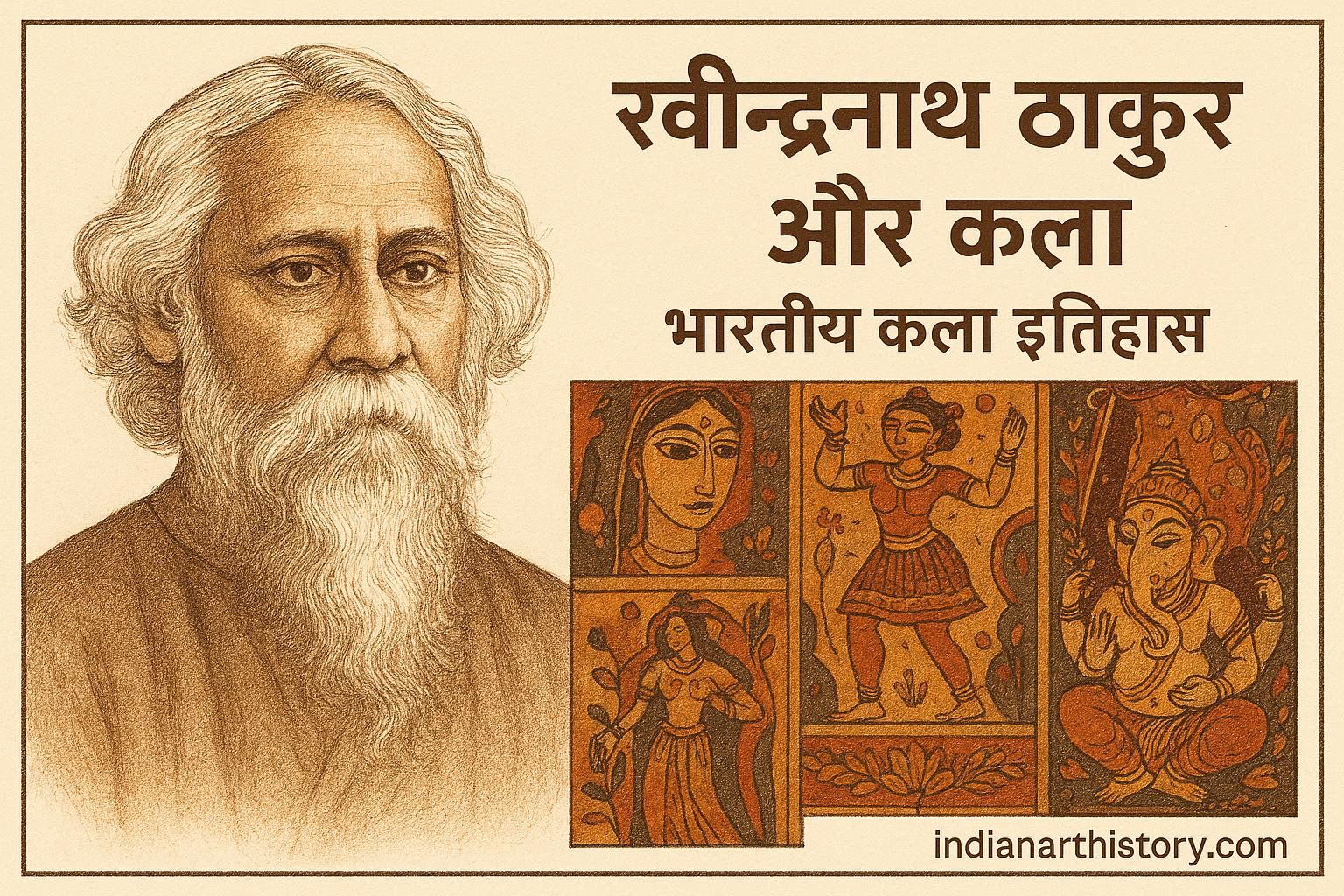रवींद्रनाथ टैगोर और कला Rabindranath Tagore and Art in Hindi Indian Art History