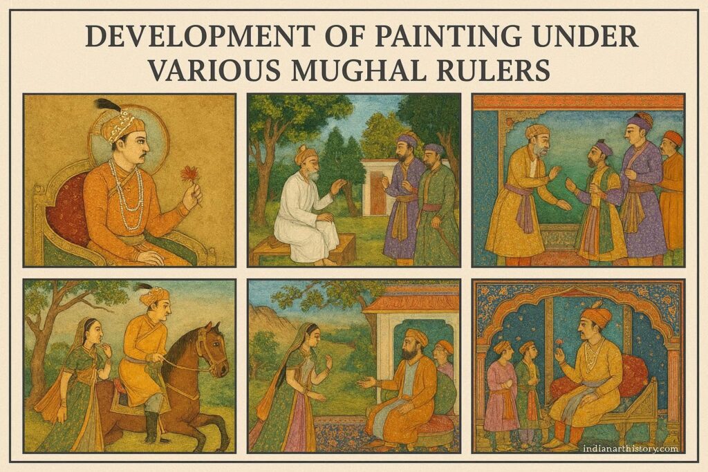 विभिन्न मुगल शासकों के अधीन चित्रकला का विकास