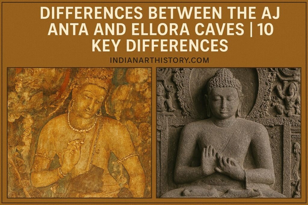 अजंता और एलोरा की गुफाओं में अंतर 10 मुख्य अंतर