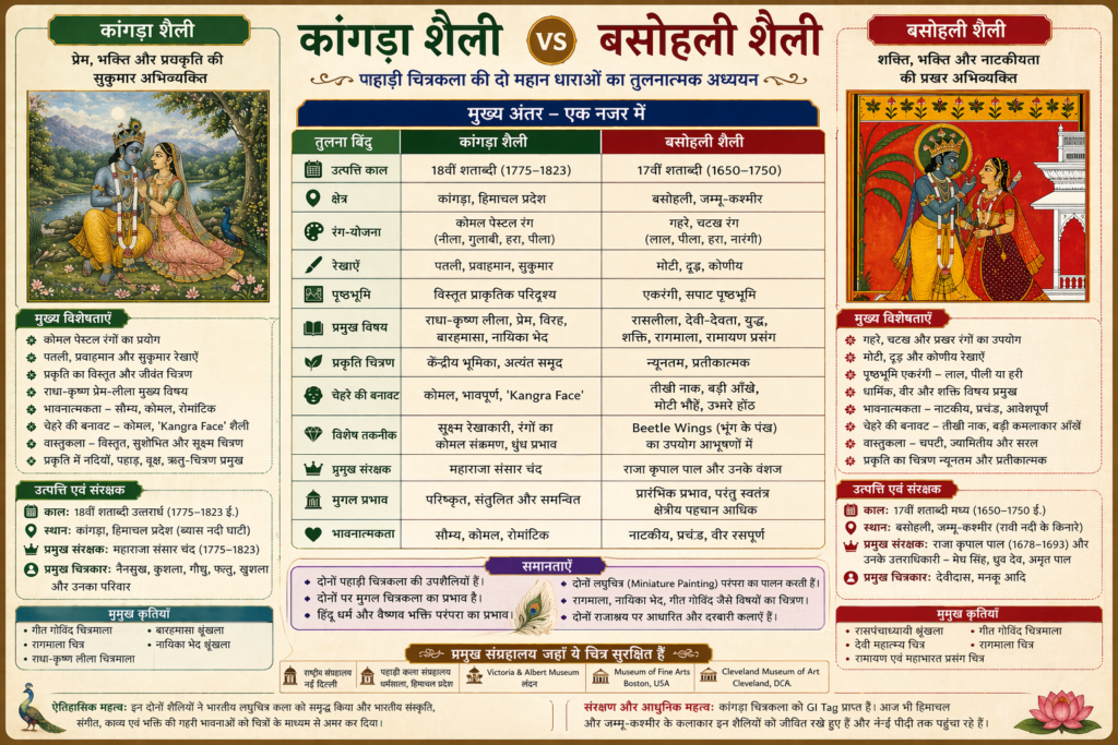 कांगड़ा और बसोहली चित्रकला शैली