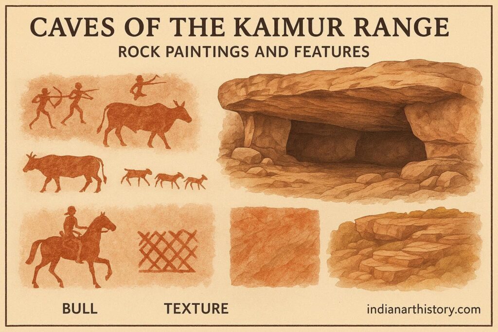 कैमूर पर्वतमाला की गुफाएं शिलाचित्र और विशेषताएं