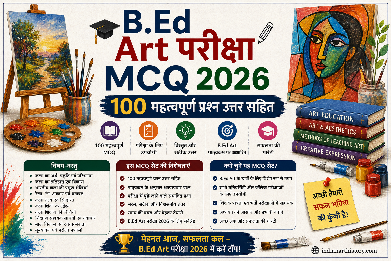 B.Ed Art परीक्षा MCQ 2026
