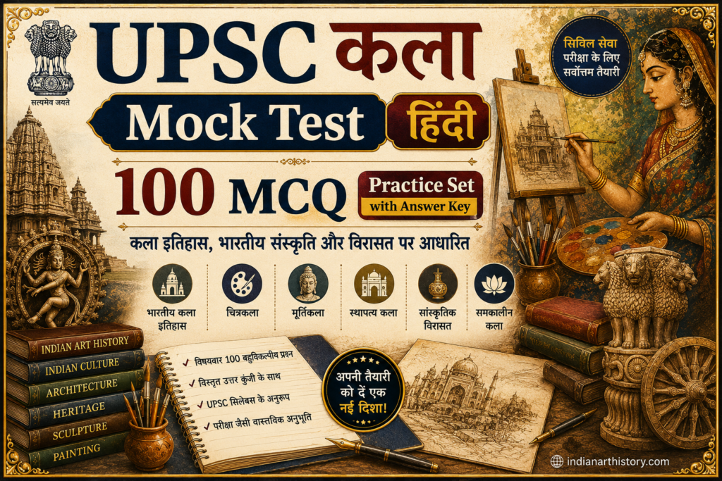UPSC Art Mock Test Hindi 100 MCQ Practice Set with Answer Key