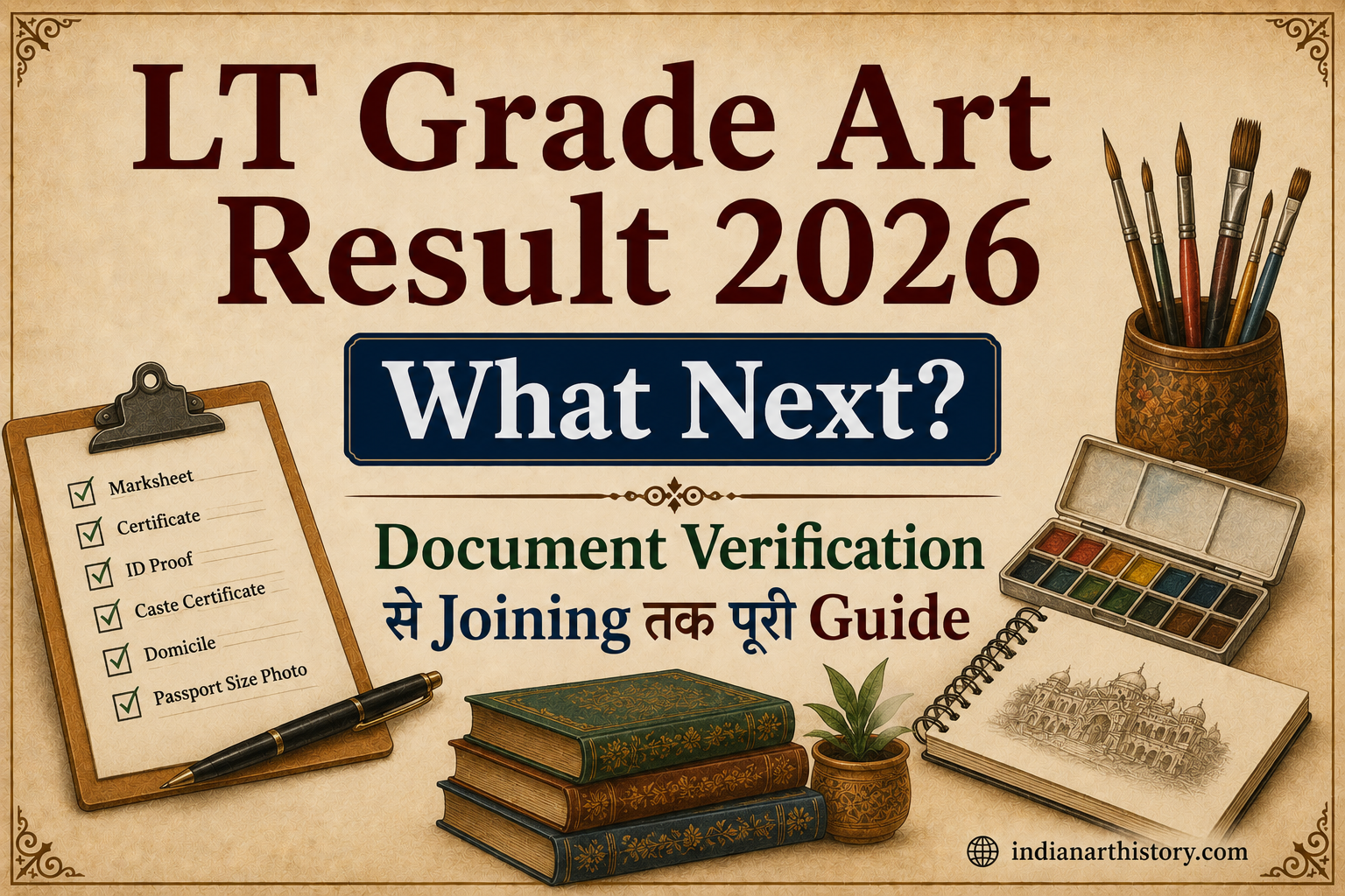 LT Grade Art Result 2026 — What Next Document Verification से Joining तक पूरी Guide