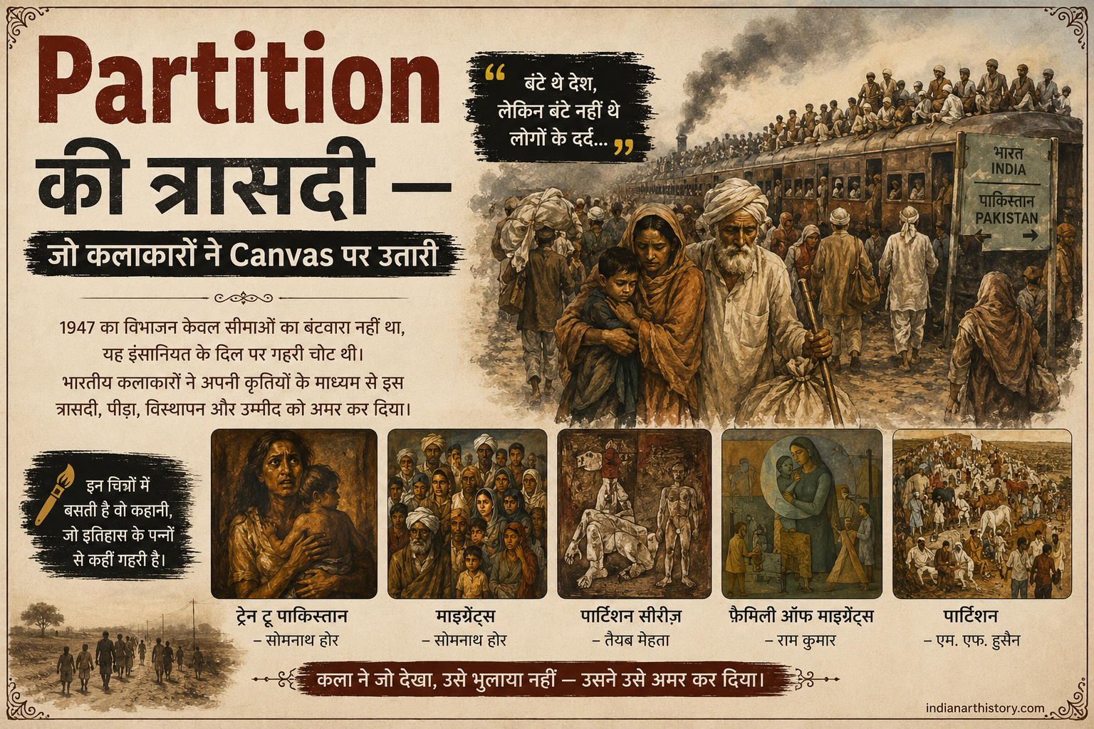 Partition की त्रासदी — जो कलाकारों ने Canvas पर उतारी