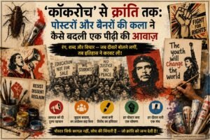 'कॉकरोच' से क्रांति तक: पोस्टरों और बैनरों की कला ने कैसे बदली एक पीढ़ी की आवाज़