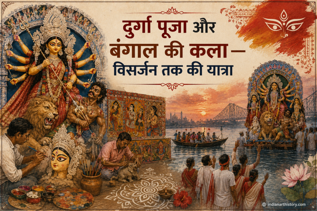 दुर्गा पूजा और बंगाल की कला — विसर्जन तक की यात्रा